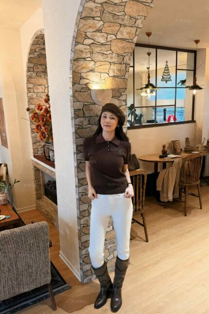 Ең жаңа қысқа жеңді футболка